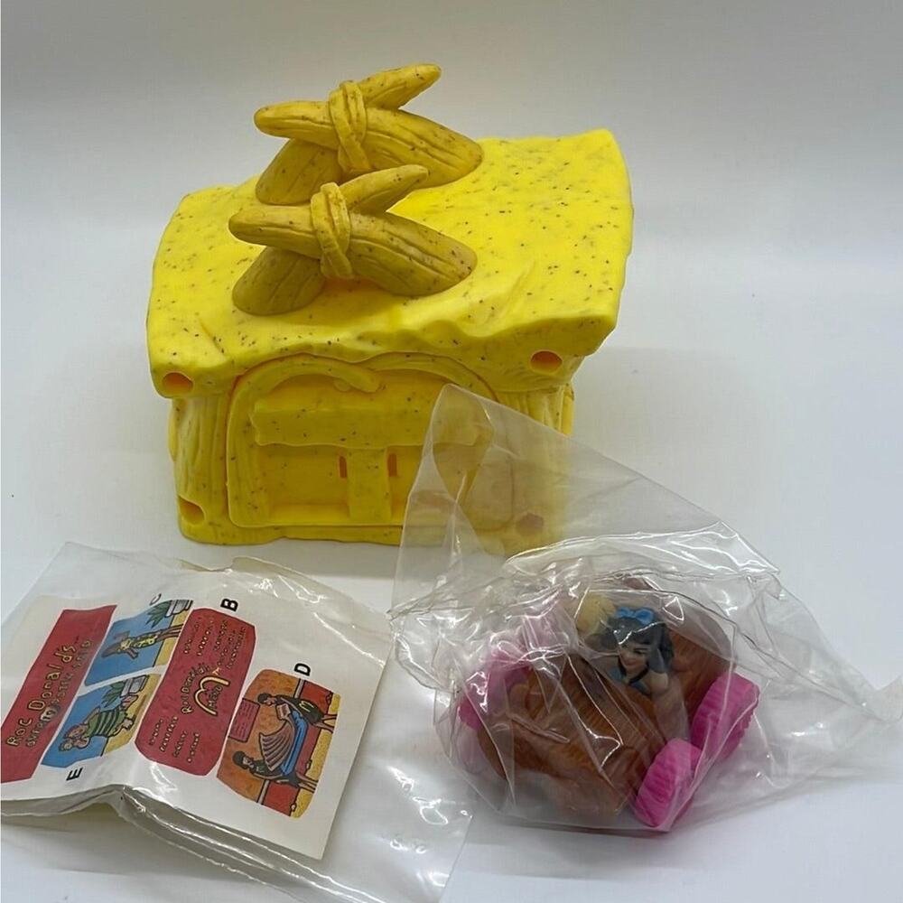 McDonald's 1993 Flintstones Betty, Bamm-Bamm & Rock Toy